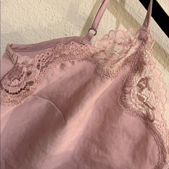 Dusty Rose Lace Trim Cami - Picture 3 of 5